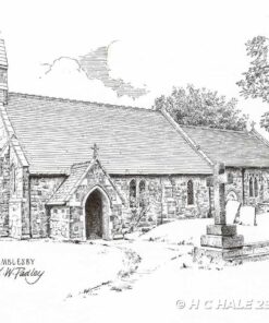 St. Martins Church, Scamblesby - Pencil drawing by Kenneth Padley